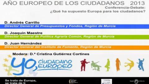 Año Europeo de la Ciudadanía en España: Conferencia ¿Qué ha supuesto Europa para los ciudadanos?